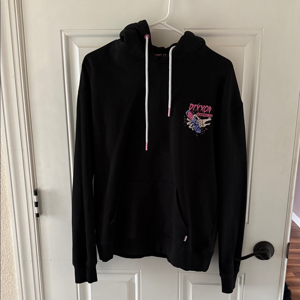 DIXXON Black Sweater with Pink and Blue Details